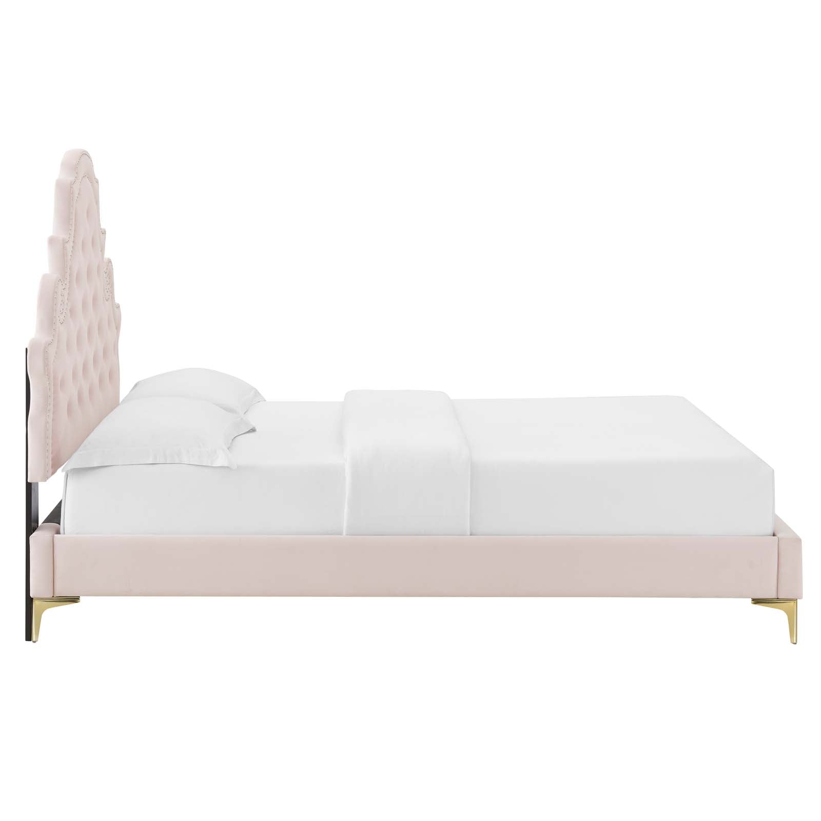Gwyneth Tufted Performance Velvet Queen Platform Bed by Modway