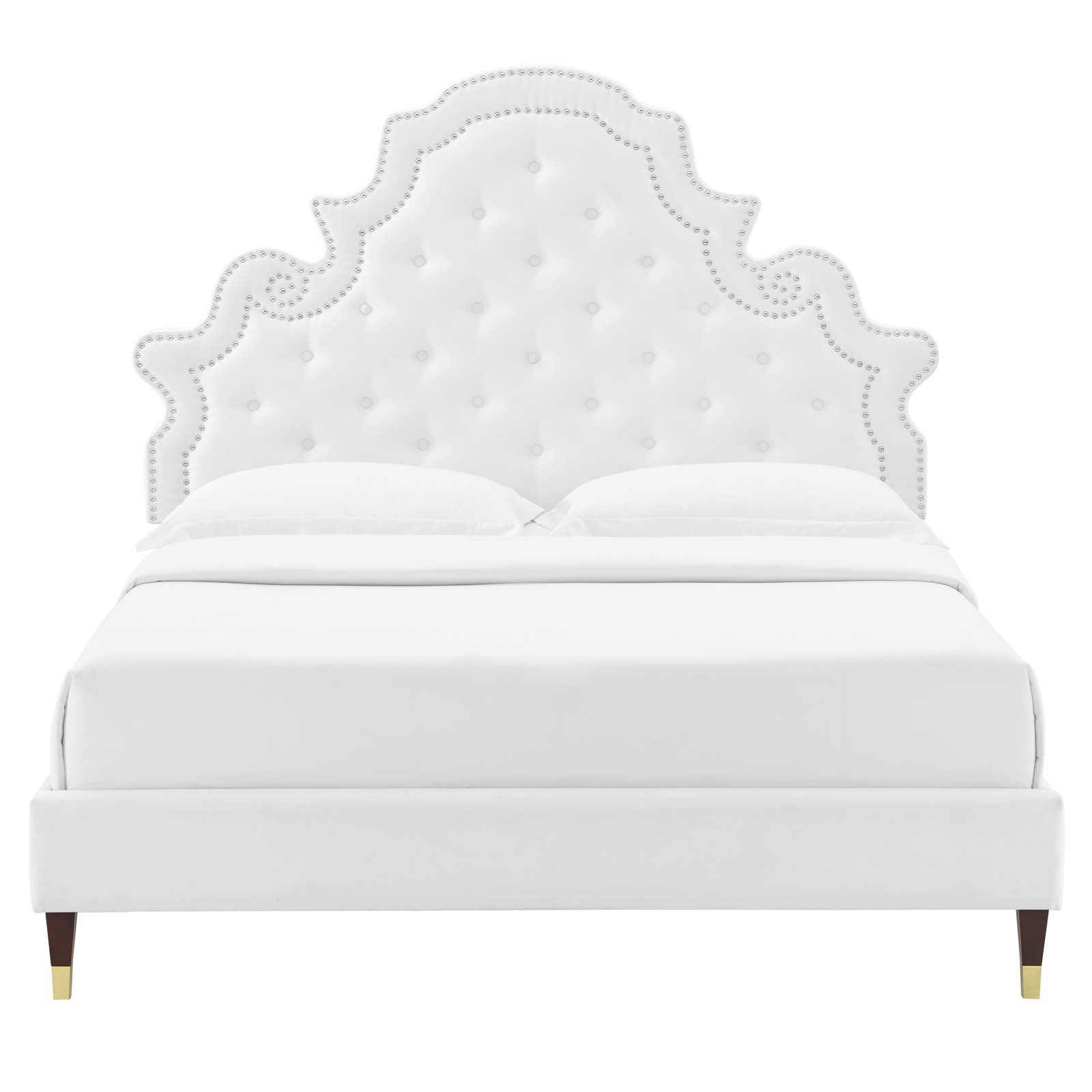Gwyneth Tufted Performance Velvet Queen Platform Bed by Modway