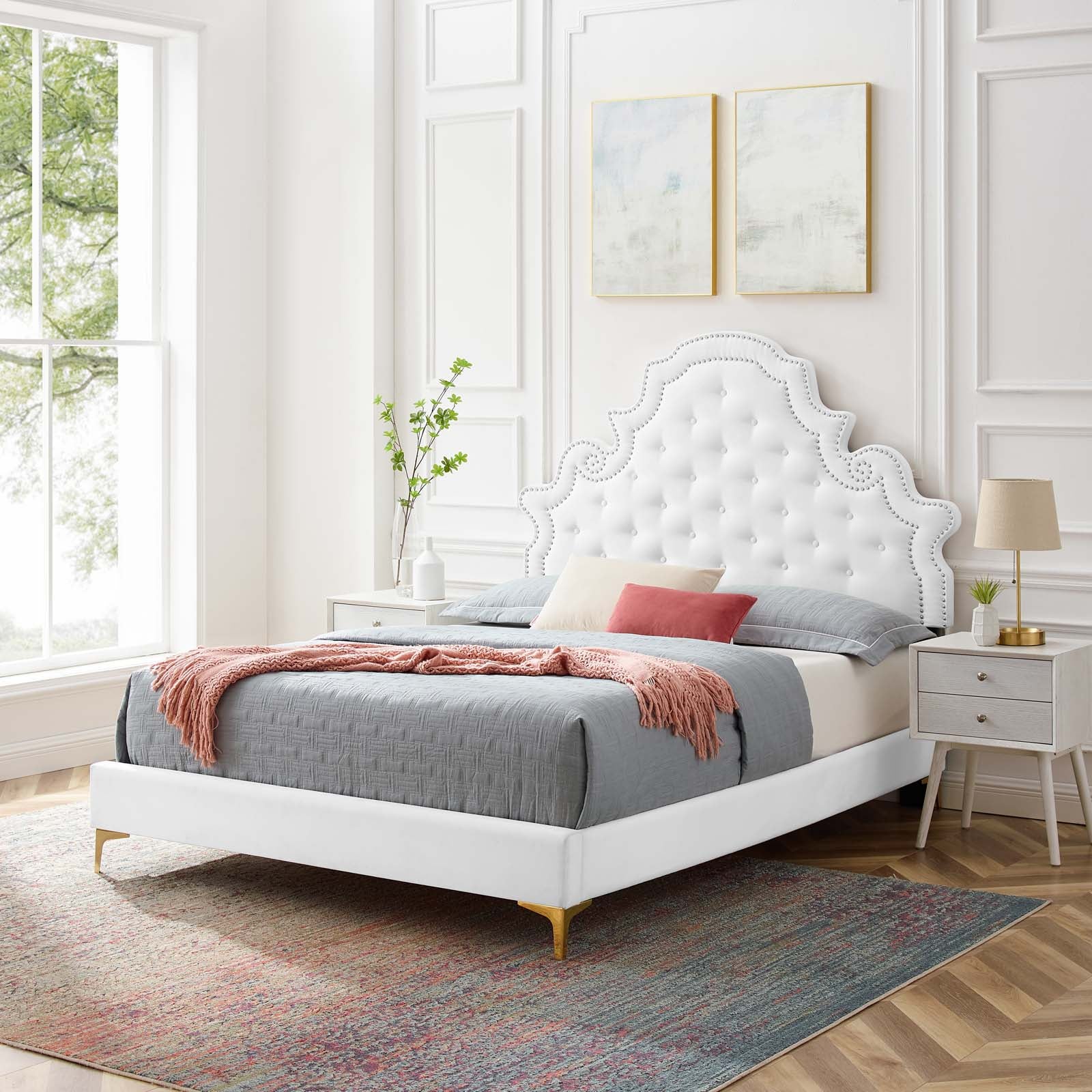 Gwyneth Tufted Performance Velvet Full Platform Bed by Modway