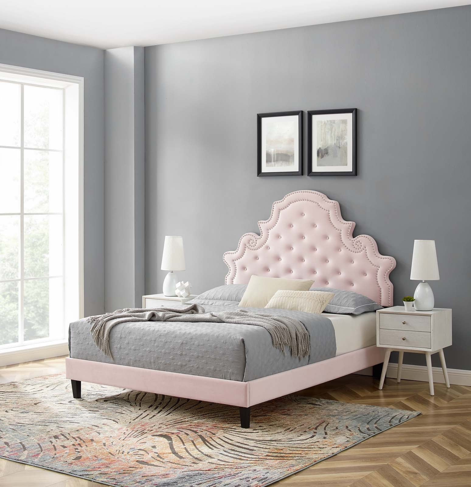 Gwyneth Tufted Performance Velvet Full Platform Bed by Modway