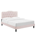 Amber Performance Velvet Queen Platform Bed by Modway