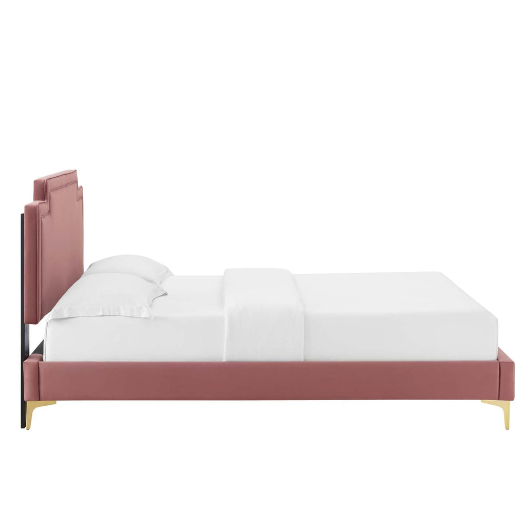 Liva Performance Velvet Twin Bed by Modway