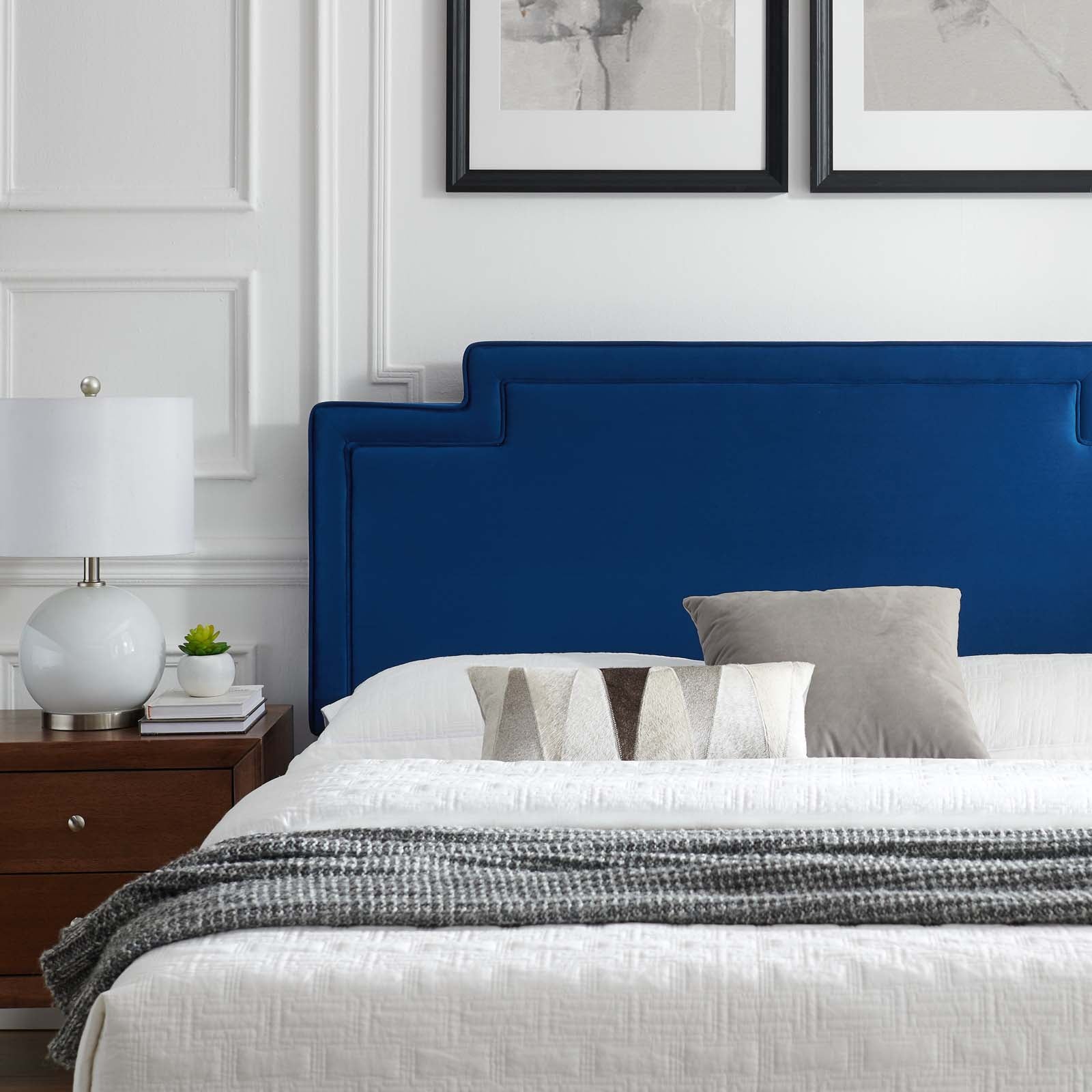Liva Performance Velvet Queen Bed by Modway