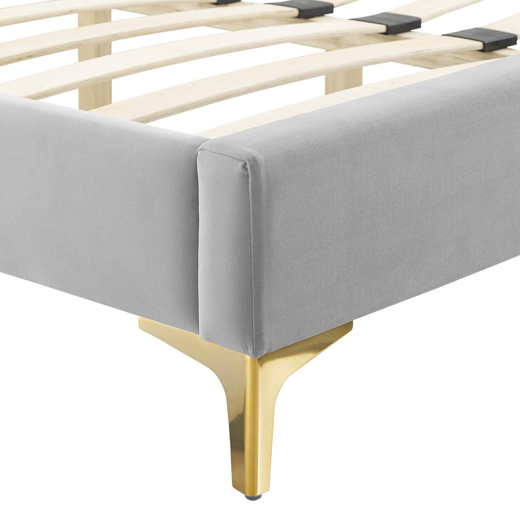 Sienna Performance Velvet Twin Platform Bed by Modway