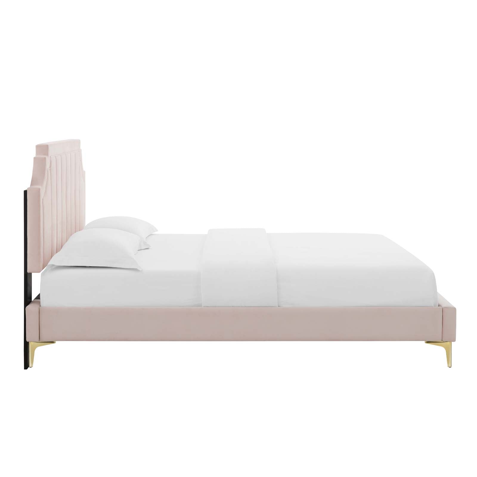 Sienna Performance Velvet Twin Platform Bed by Modway