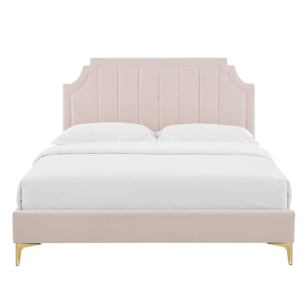 Sienna Performance Velvet Full Platform Bed by Modway