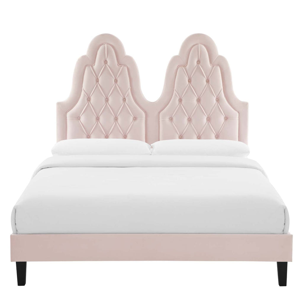 Alexandria Tufted Performance Velvet Twin Platform Bed by Modway