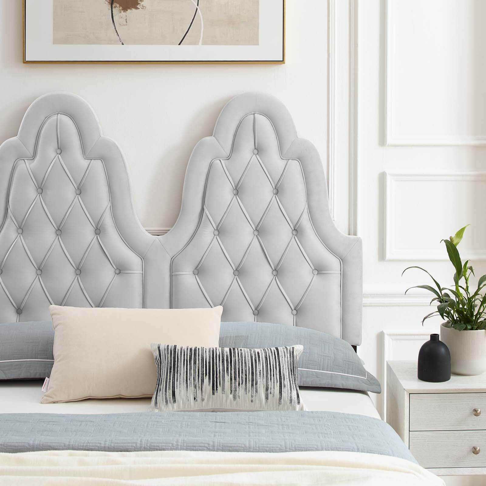Alexandria Tufted Performance Velvet King Platform Bed by Modway