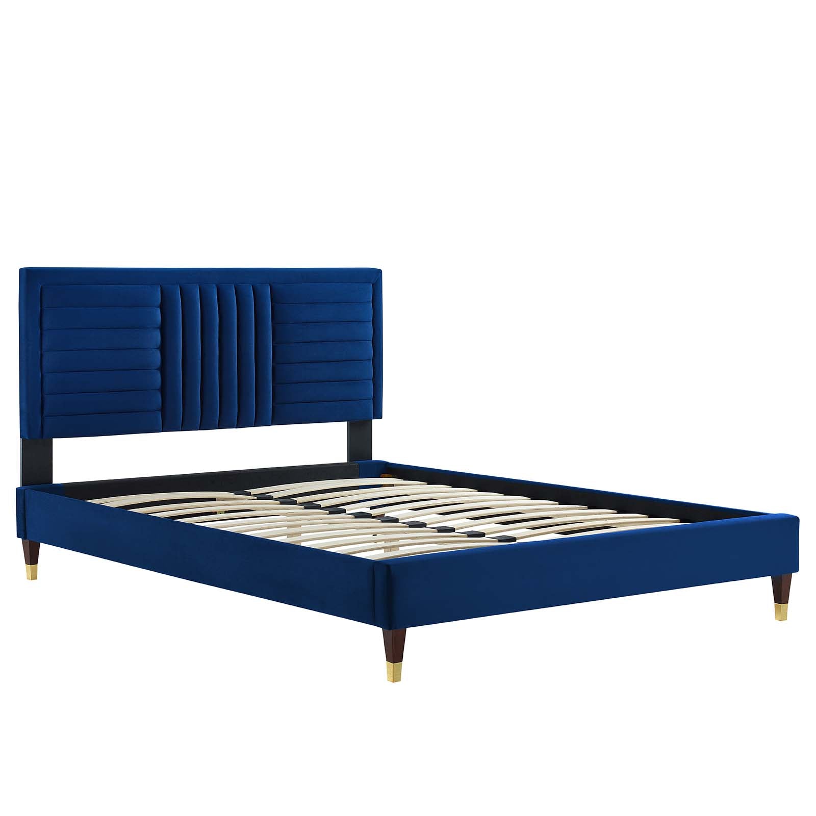 Sofia Channel Tufted Performance Velvet Queen Platform Bed by Modway