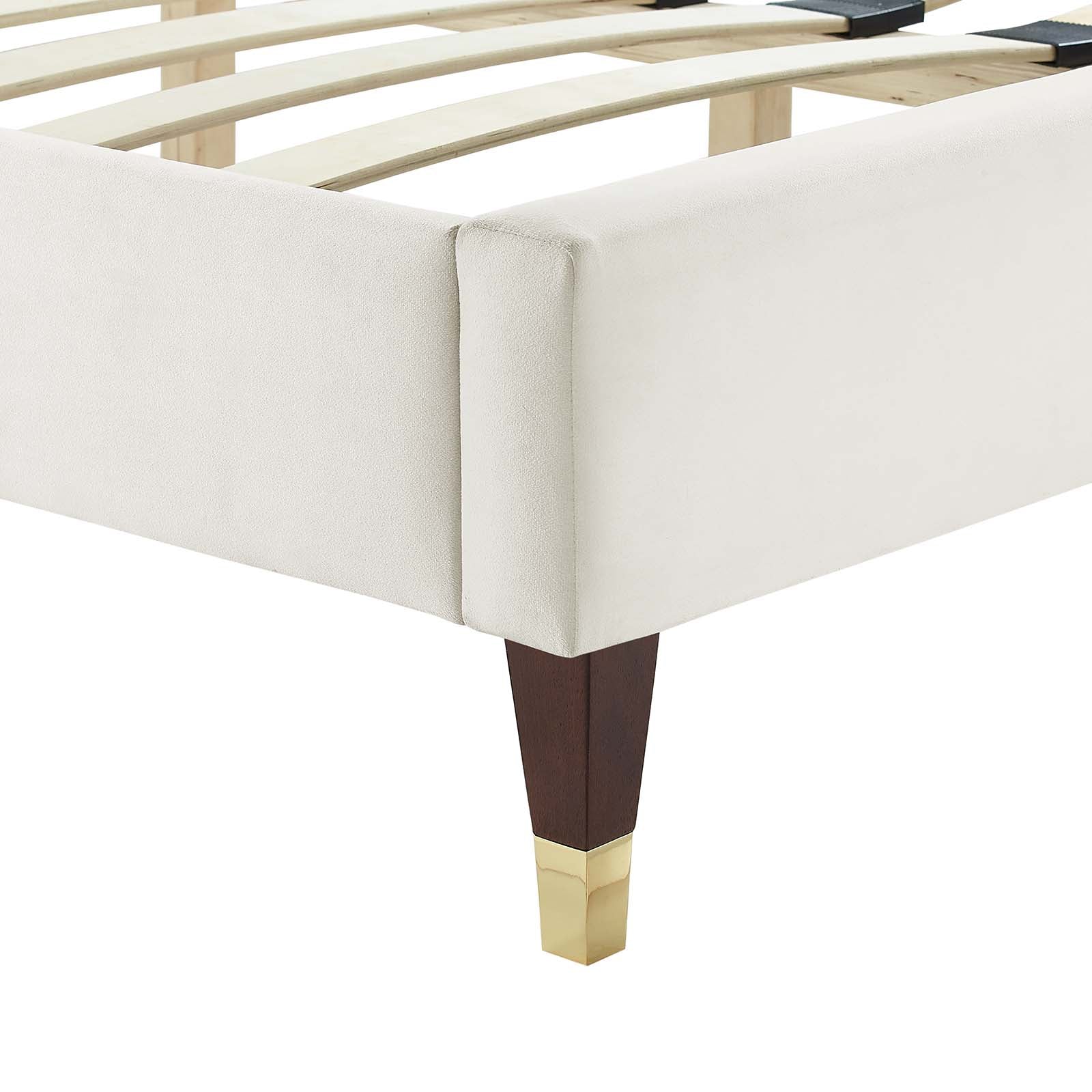 Yasmine Channel Tufted Queen Platform Bed