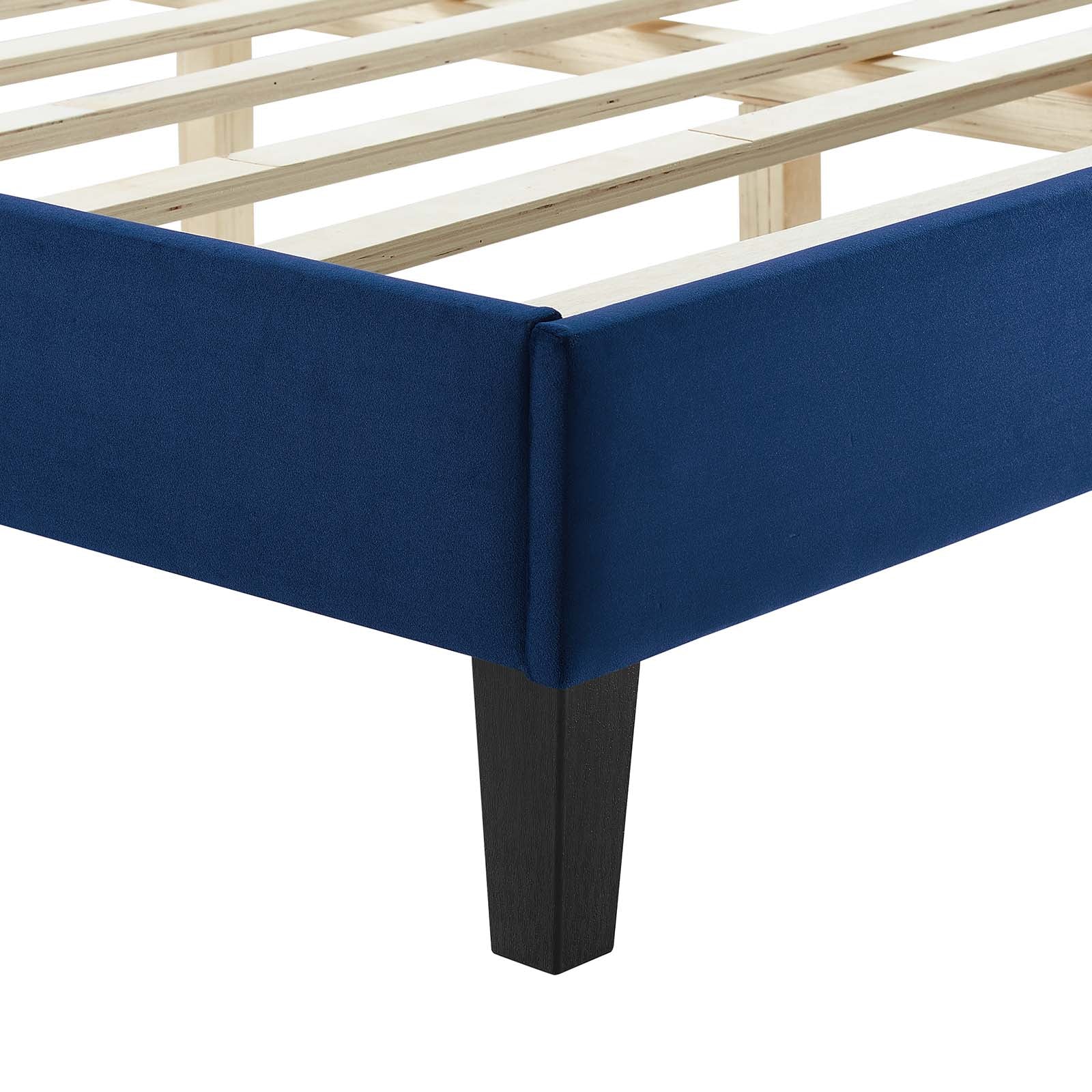 Leah Chevron Tufted Performance Velvet Queen Platform Bed by Modway