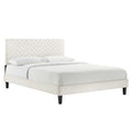 Leah Chevron Tufted Performance Velvet Queen Platform Bed by Modway