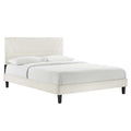 Yasmine Channel Tufted Performance Velvet Queen Platform Bed by Modway
