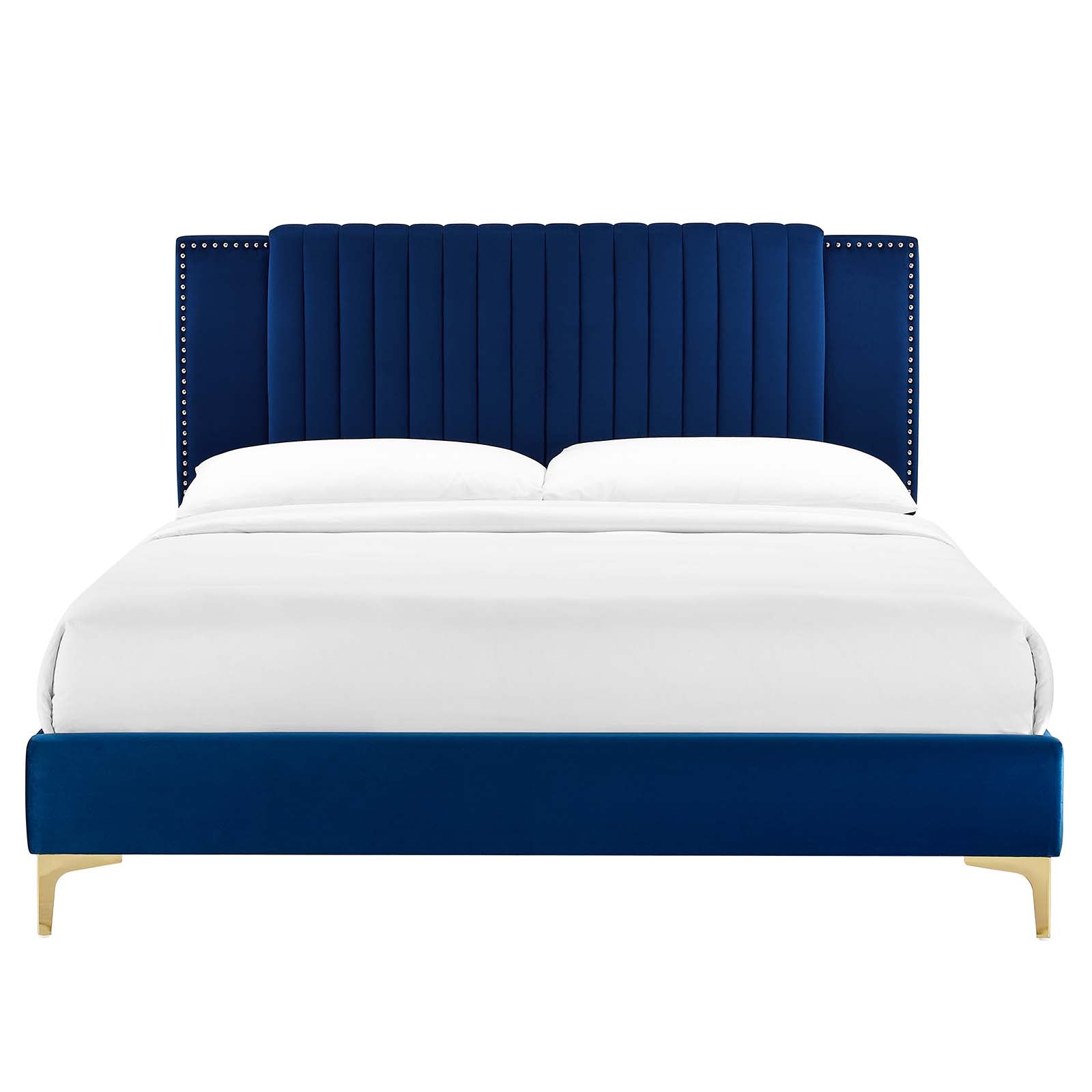 Zahra Channel Tufted Performance Velvet Queen Platform Bed by Modway