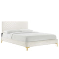 Leah Chevron Tufted Performance Velvet Twin Platform Bed by Modway