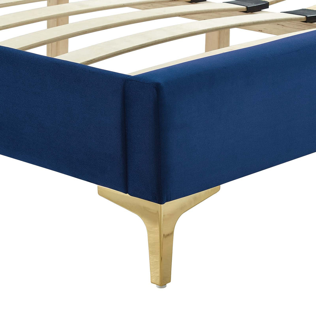 Sofia Channel Tufted Performance Velvet Twin Platform Bed by Modway
