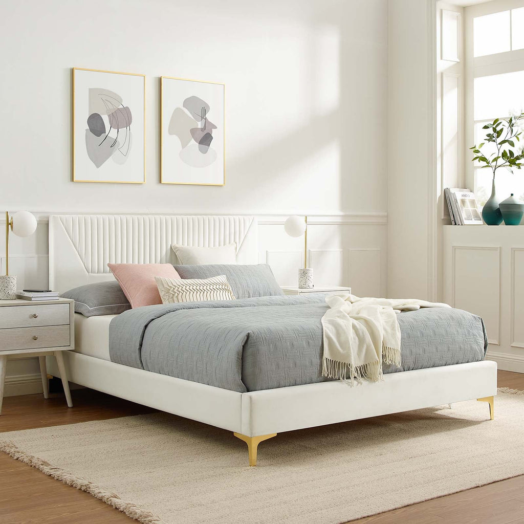 Yasmine Channel Tufted Performance Velvet Twin Pla