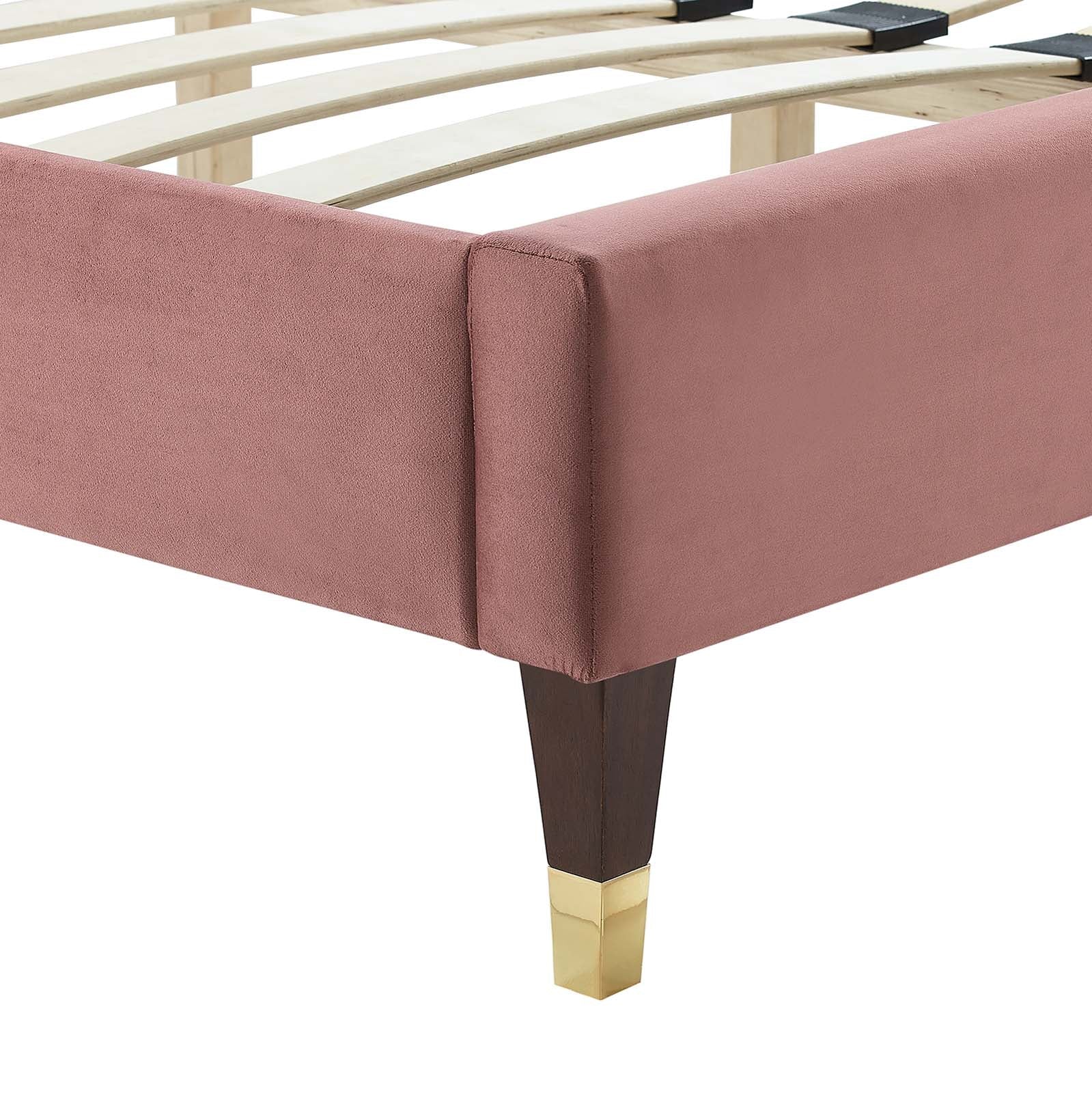 Zahra Channel Tufted Performance Velvet Twin Platform Bed by Modway
