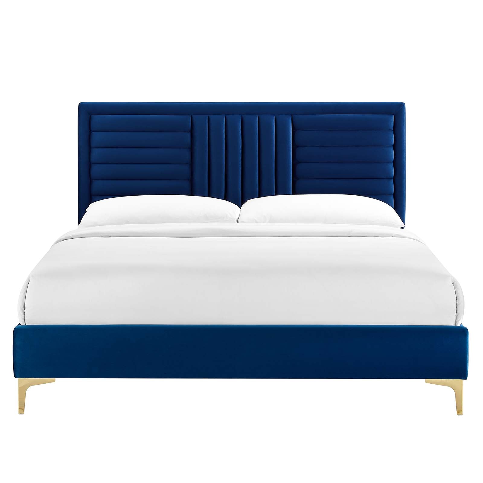 Sofia Channel Tufted Performance Velvet Full Platform Bed by Modway