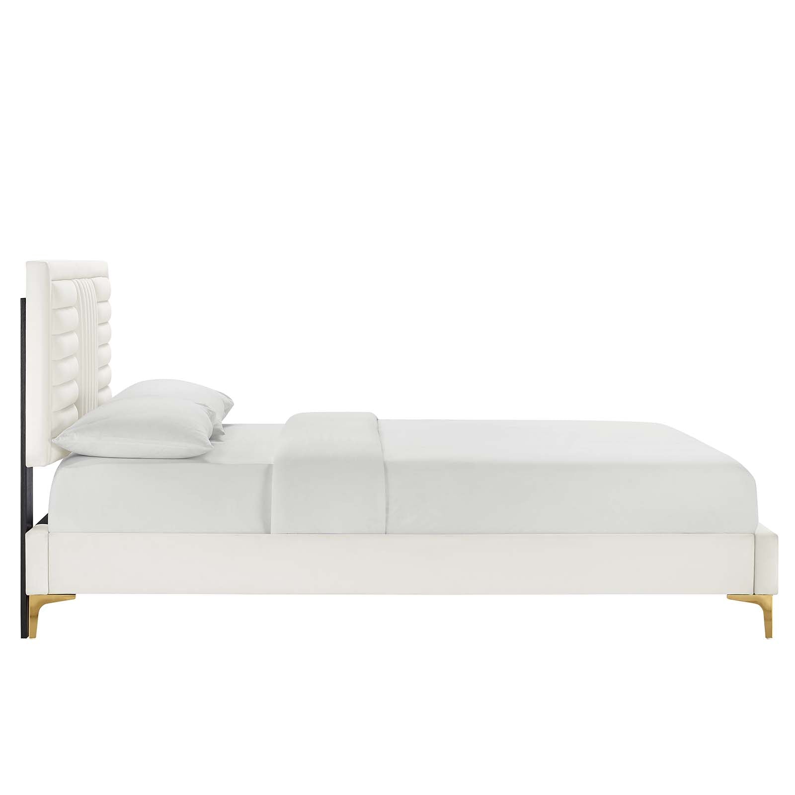 Sofia Channel Tufted Performance Velvet Full Platform Bed by Modway