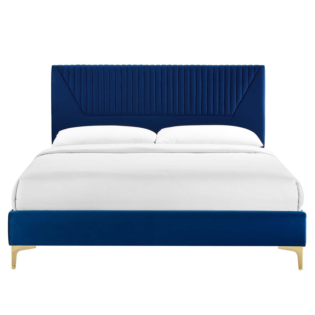 Yasmine Channel Tufted Performance Velvet Full Platform Bed by Modway