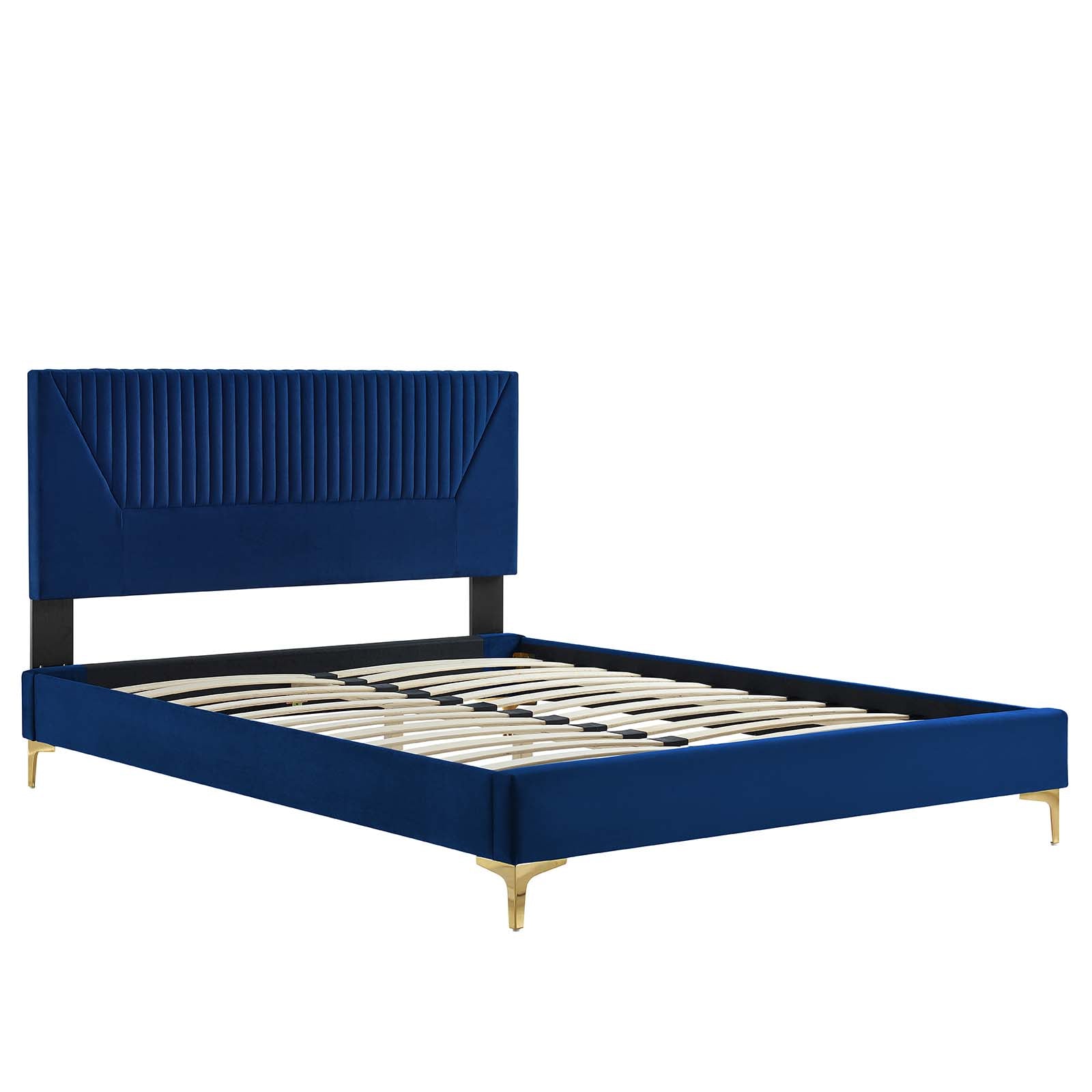 Yasmine Channel Tufted Performance Velvet Full Platform Bed by Modway