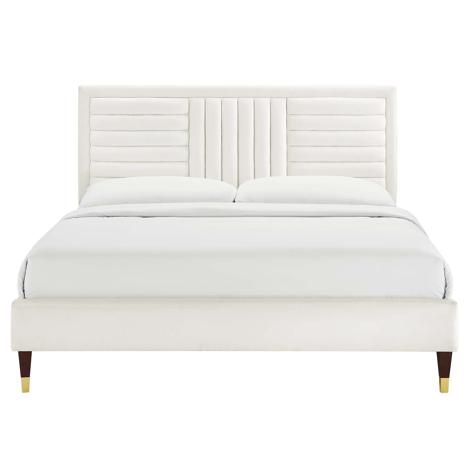 Sofia Channel Tufted Performance Velvet Full Platform Bed by Modway