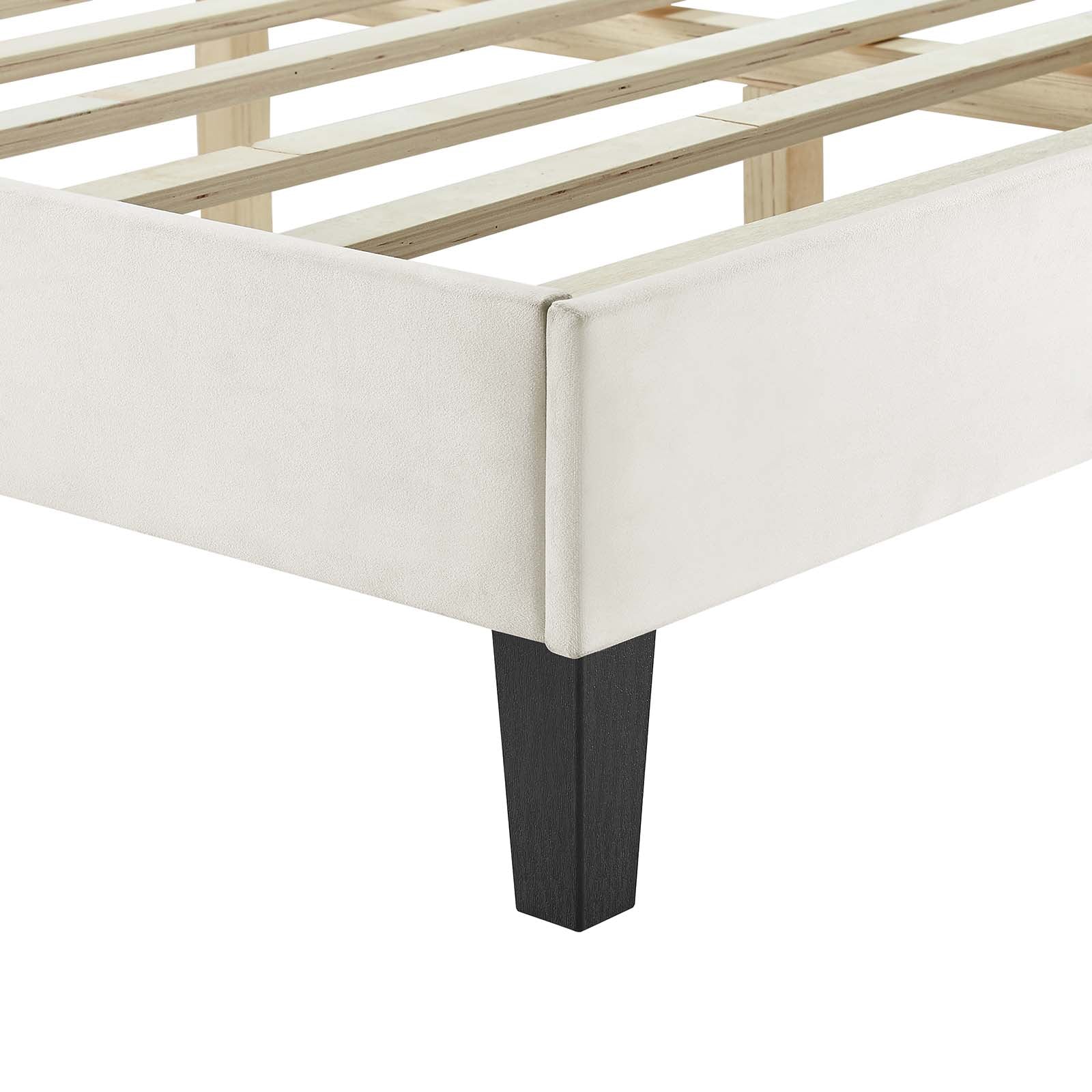 Leah Chevron Tufted Performance Velvet Full Platform Bed by Modway