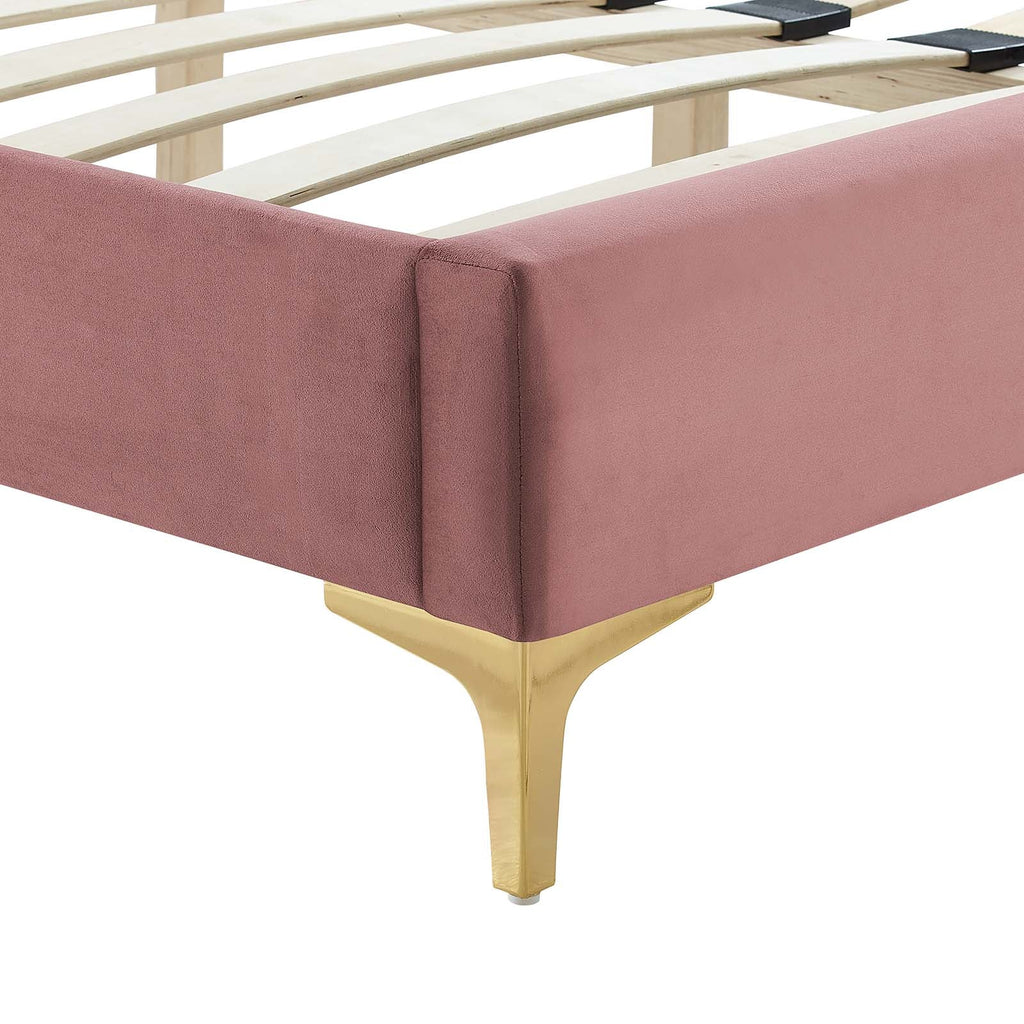 Zahra Channel Tufted Performance Velvet King Platform Bed by Modway
