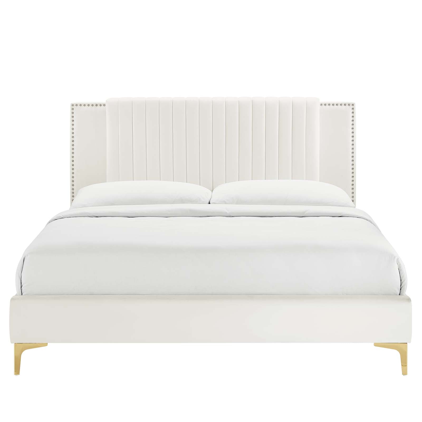 Zahra Channel Tufted Performance Velvet King Platform Bed by Modway