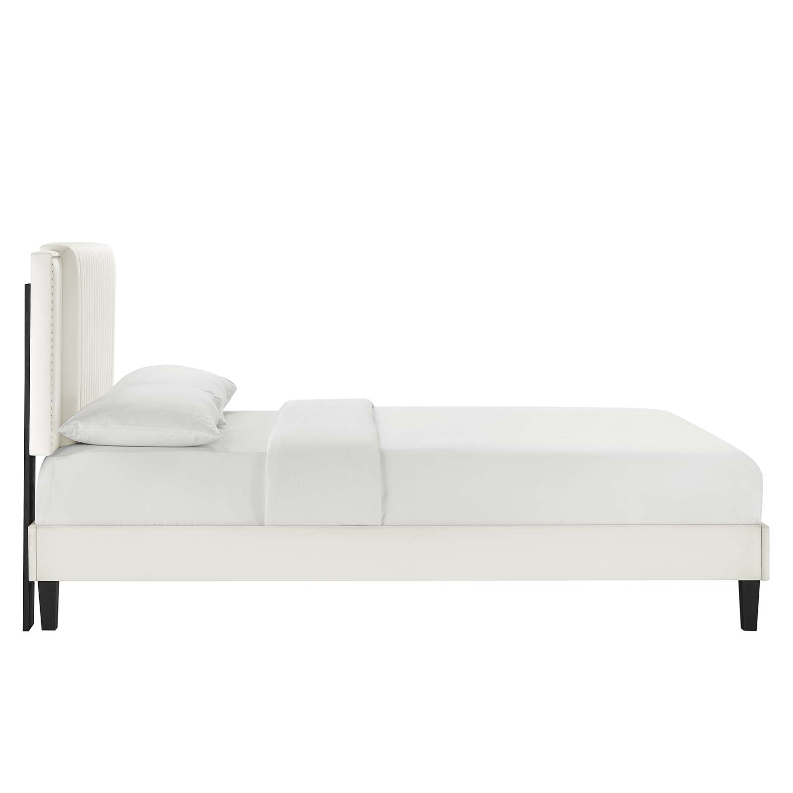 Zahra Channel Tufted Performance Velvet King Platf