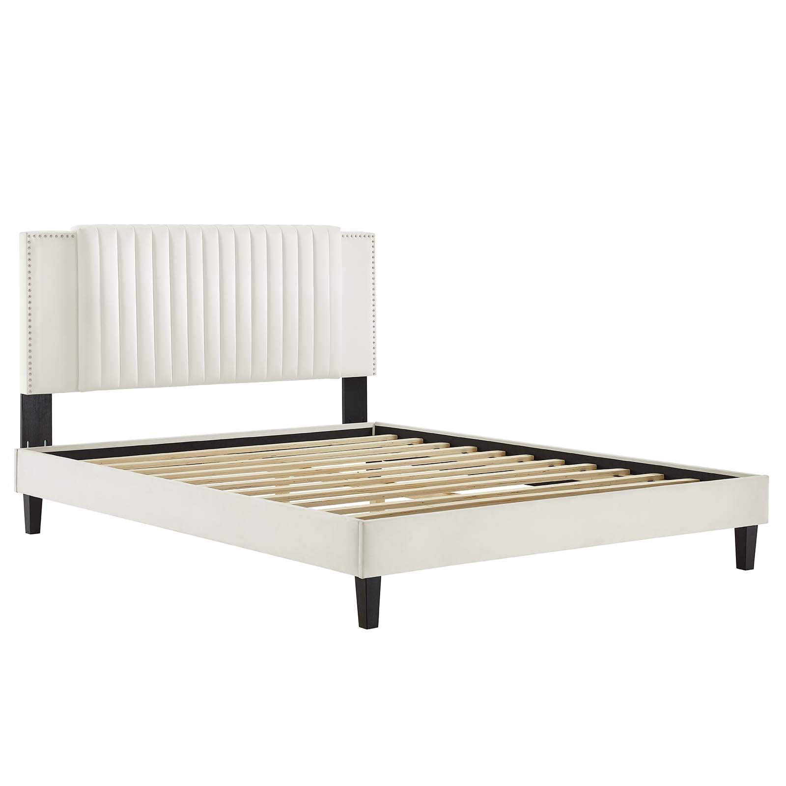 Zahra Channel Tufted Performance Velvet King Platf
