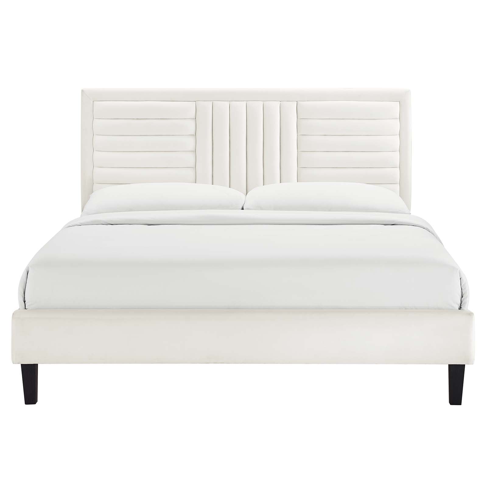 Sofia Channel Tufted King Platform Bed
