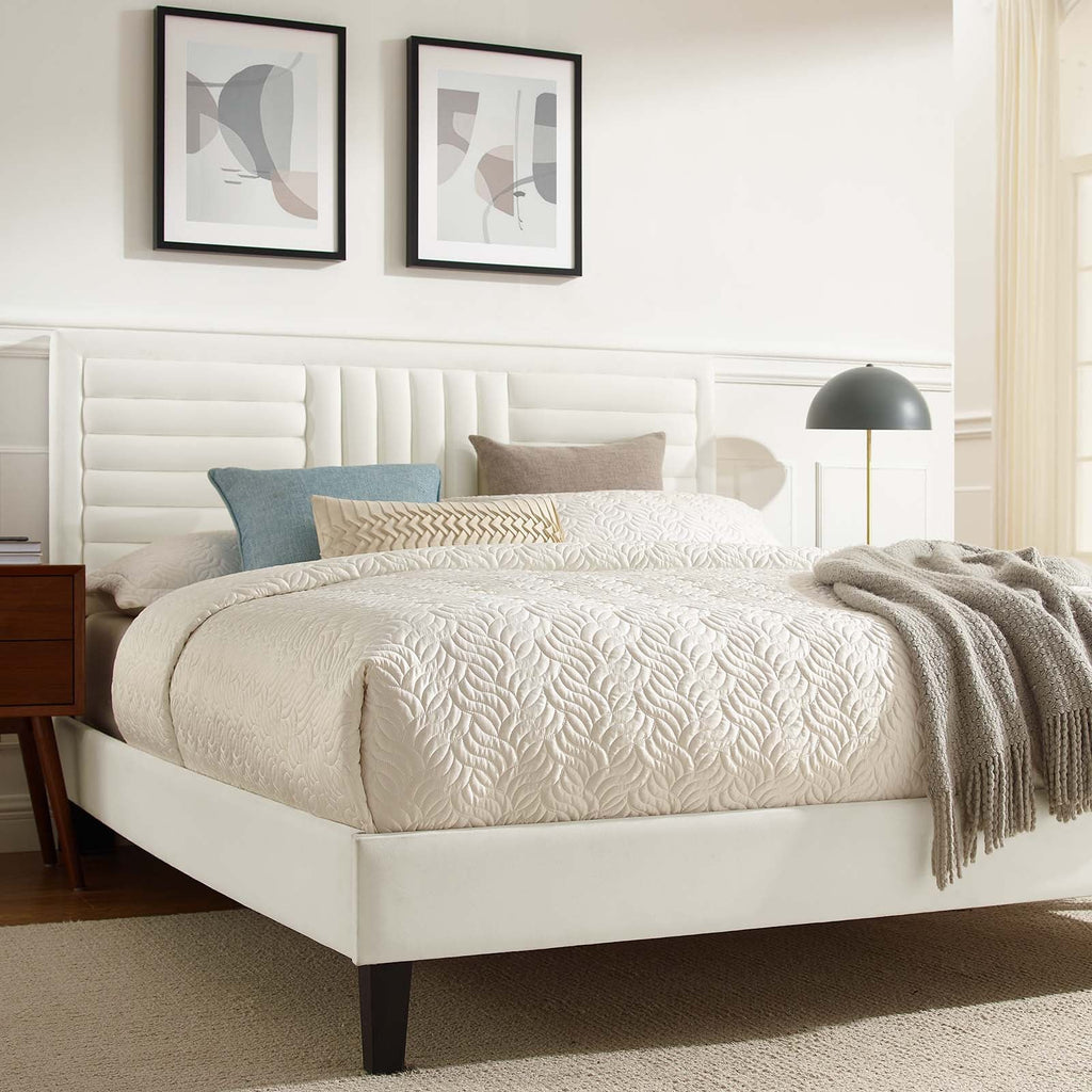 Sofia Channel Tufted King Platform Bed