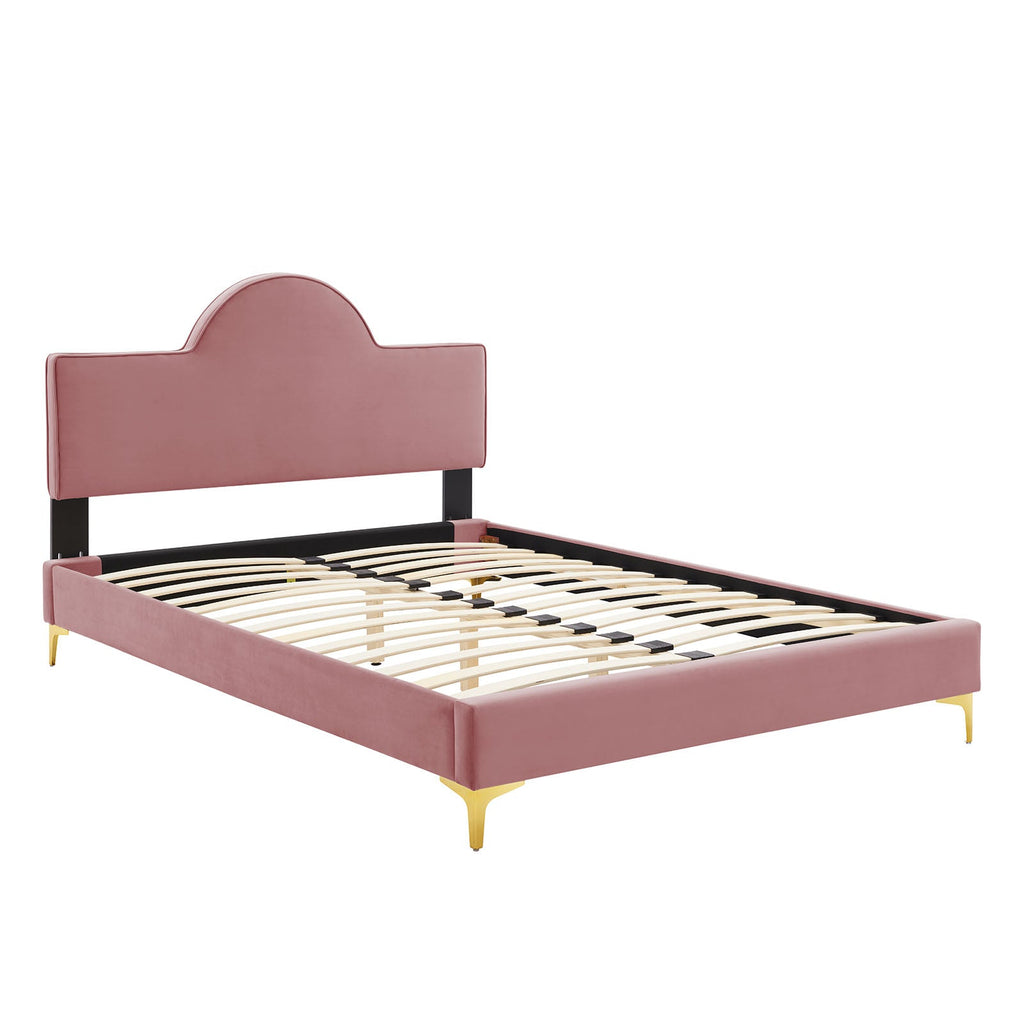 Sunny Performance Velvet Twin Bed by Modway