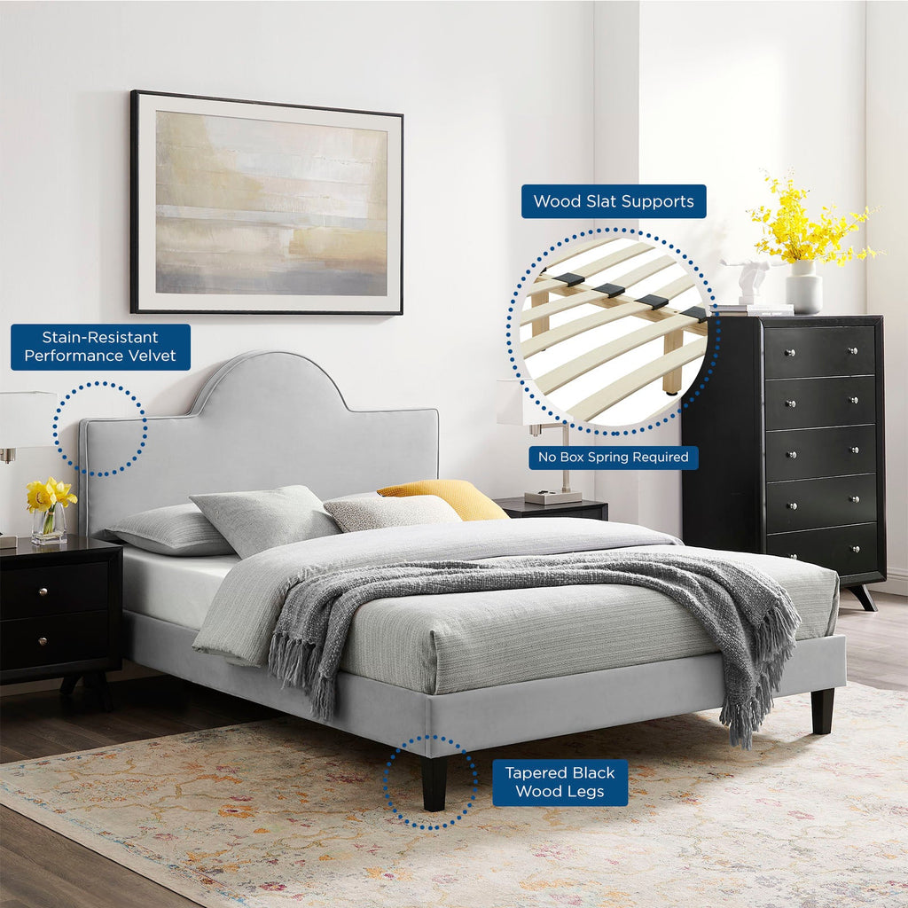 Soleil Performance Velvet Twin Bed by Modway