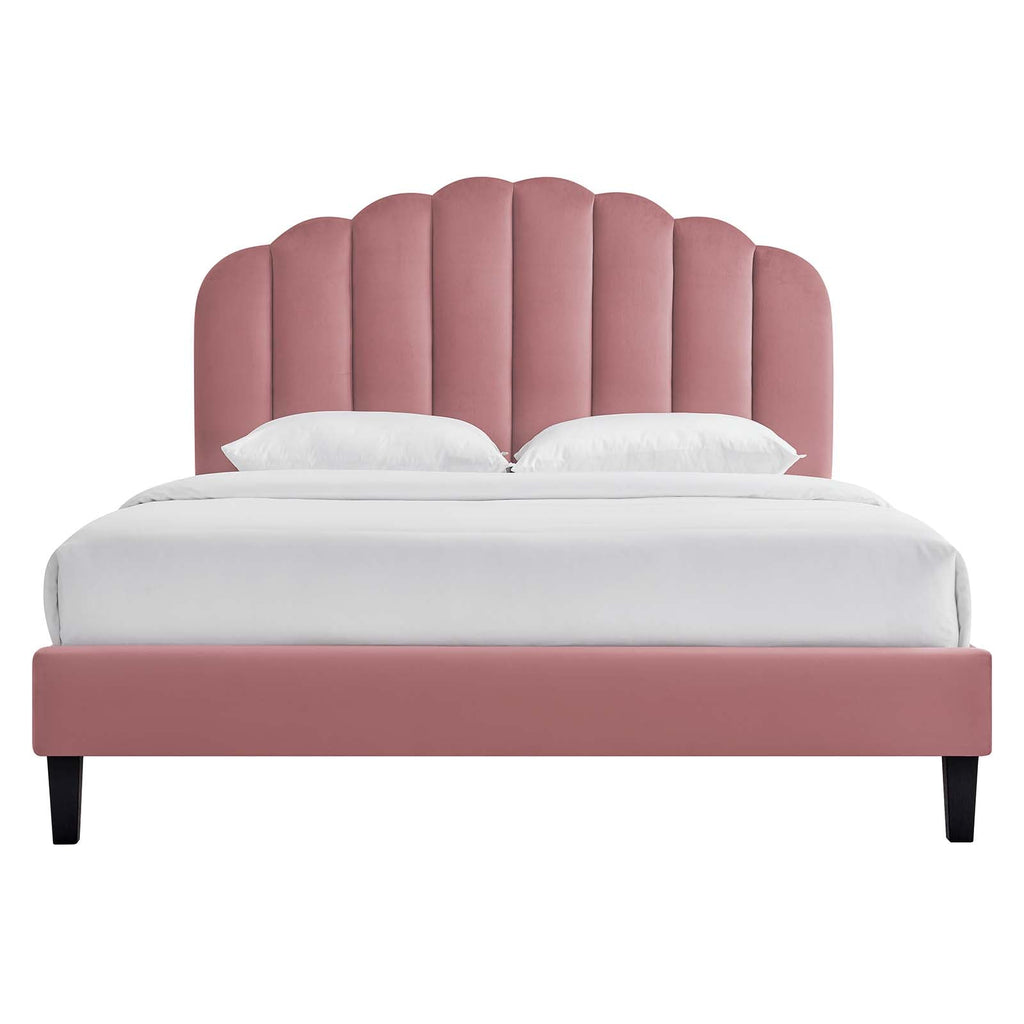 Daisy Performance Velvet Twin Platform Bed by Modway