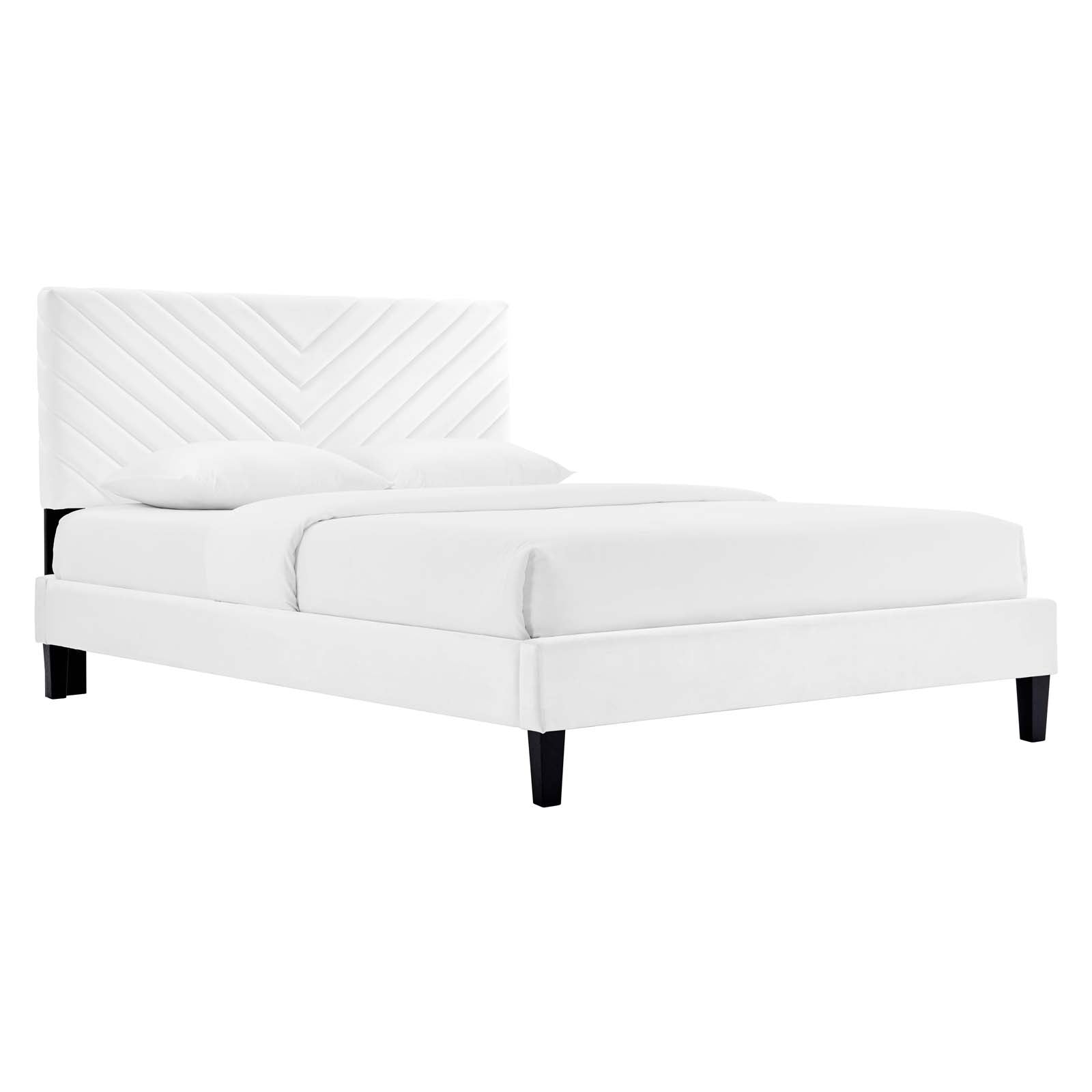 Roxanne Performance Velvet King Platform Bed by Modway