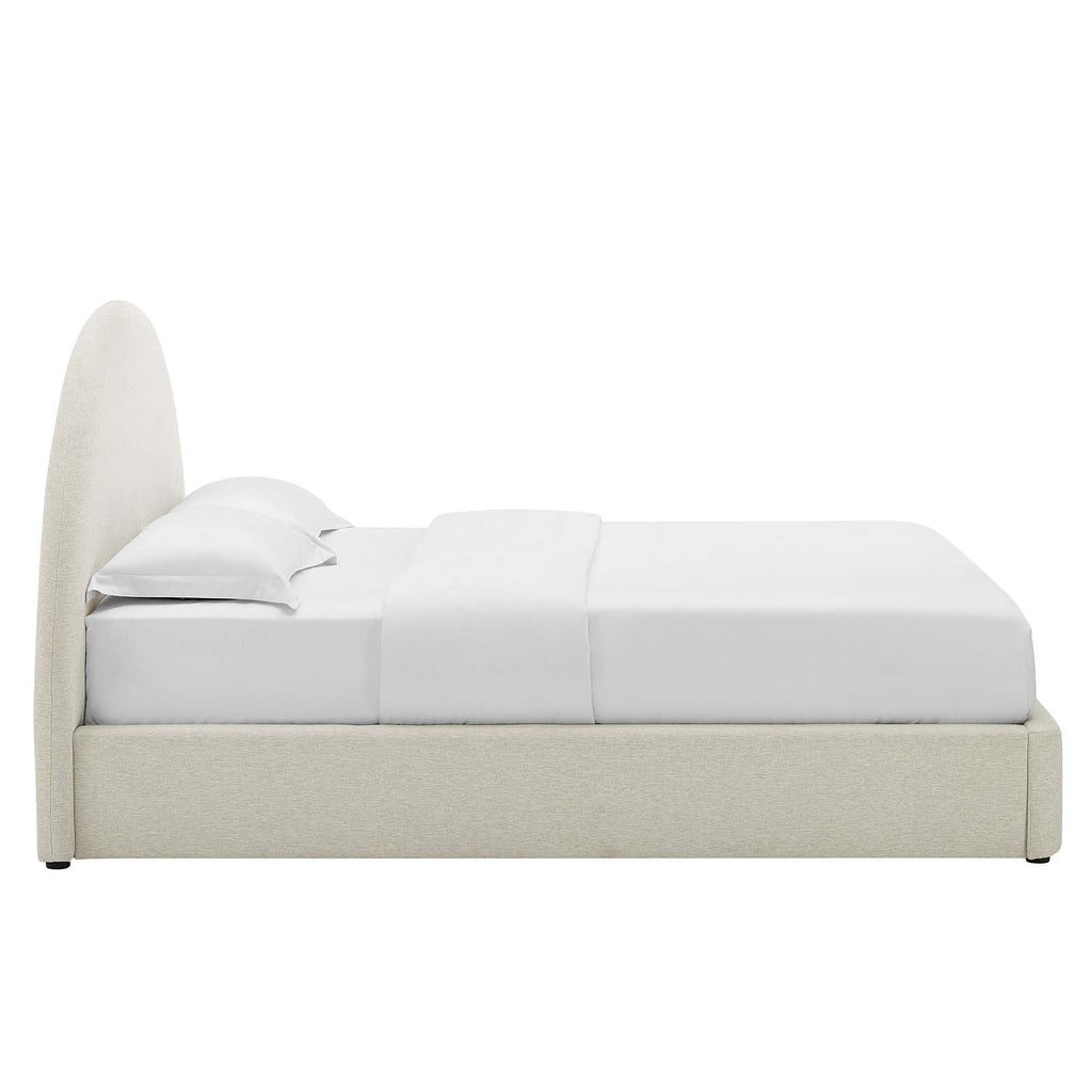 Resort Upholstered Fabric Arched Round Full Platform Bed by Modway