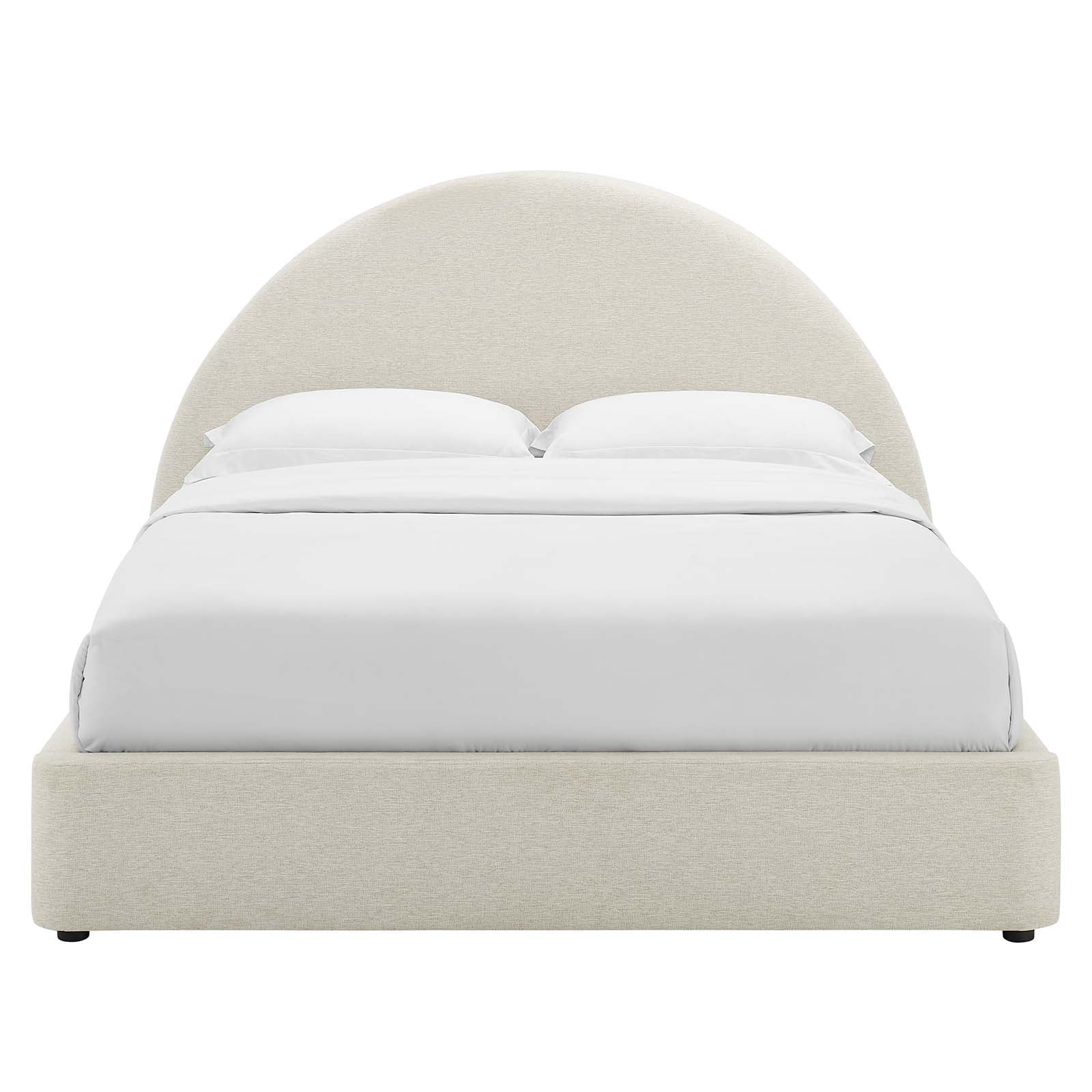 Resort Upholstered Fabric Arched Round Full Platform Bed by Modway