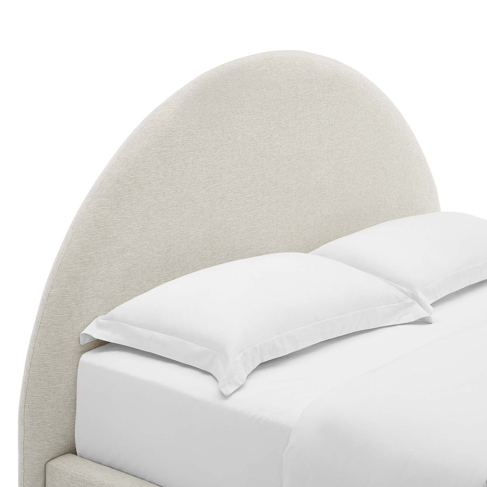 Resort Upholstered Fabric Arched Round King Platform Bed by Modway