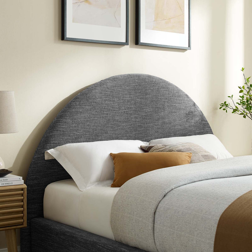 Resort Upholstered Fabric Arched Round King Platform Bed by Modway