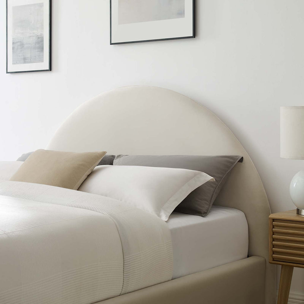 Resort Performance Velvet Arched Round King Platform Bed by Modway