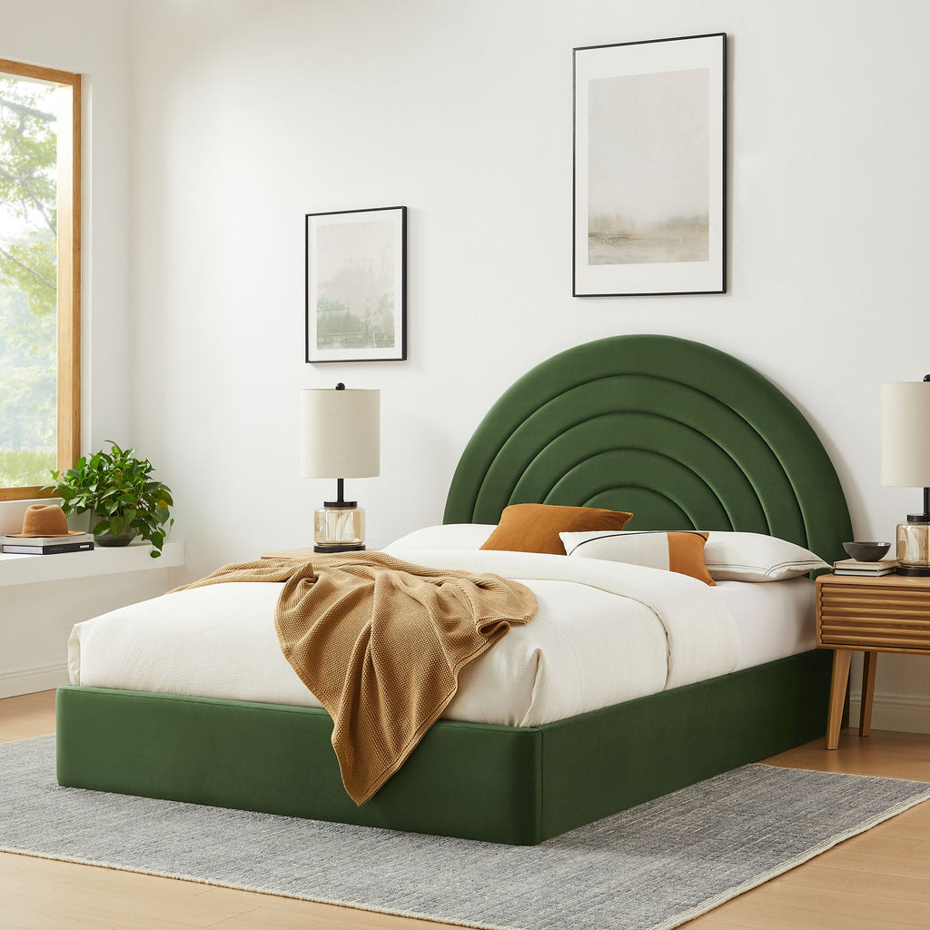 Solana Arched Performance Velvet King Platform Bed by Modway