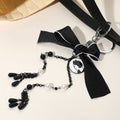 SECRET BOX_Vintage Cameo Bow Pearl Chain Bag Charm / Keychain