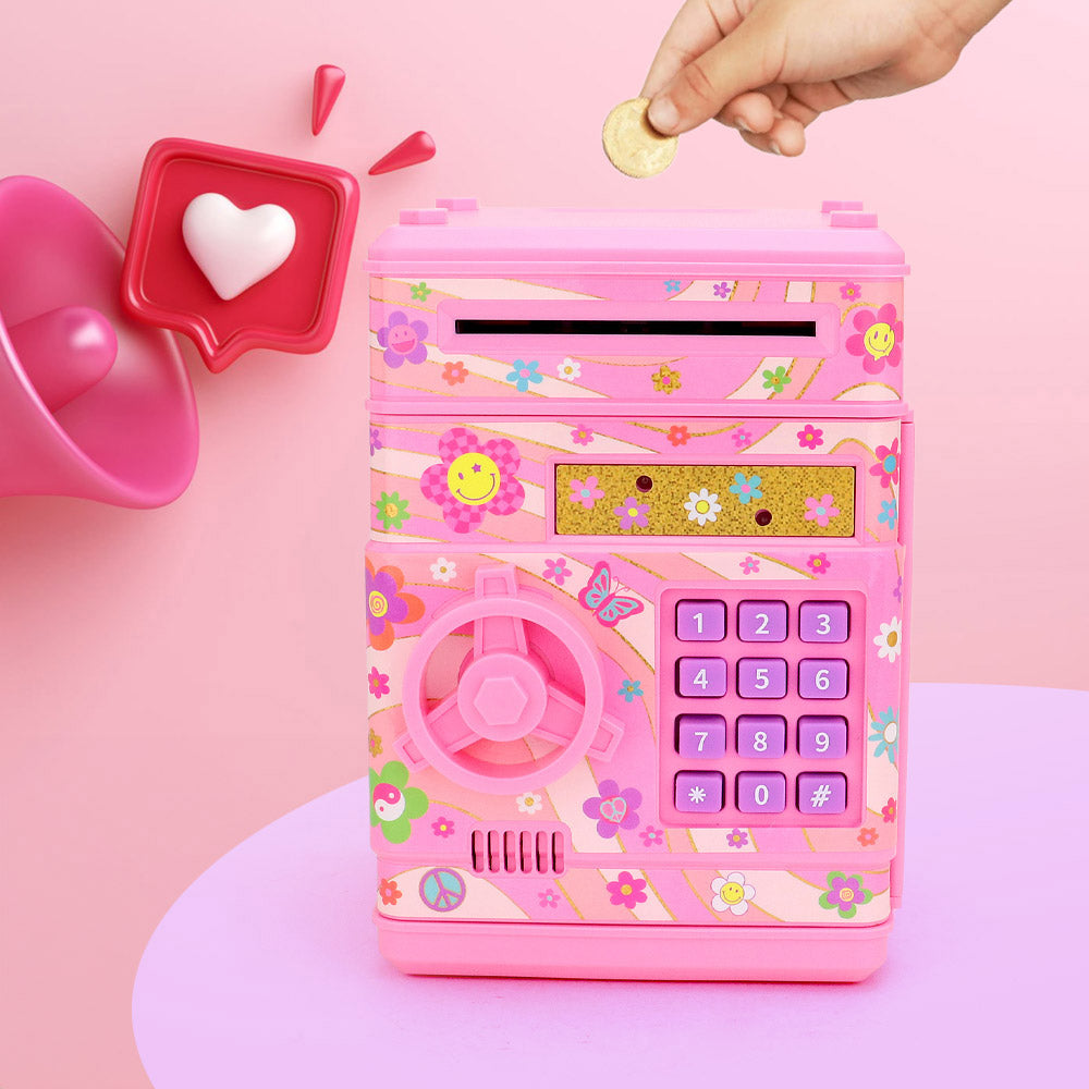 HOT FOCUS - Groovy Flower Kids Digital Safe Money Piggy Bank