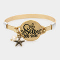 Sea You Soon Message Starfish Charm Hook Bracelet