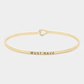 "Must have" thin metal hook bracelet