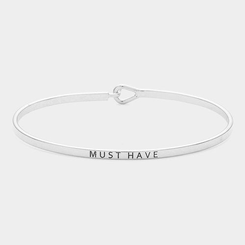 "Must have" thin metal hook bracelet