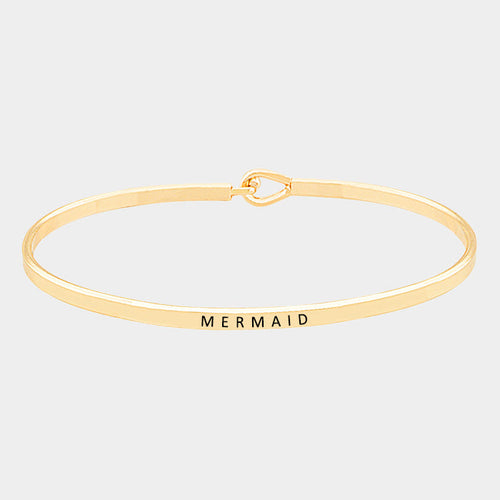 "Mermaid" Brass thin metal hook bracelet